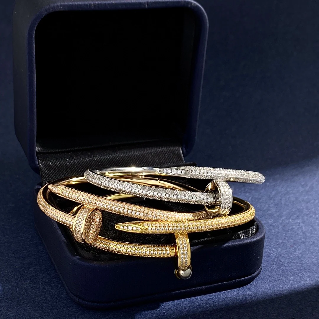 KB8001C High Version High Quality Nail Bangle Bracelet for Women men - ccjewelryacc