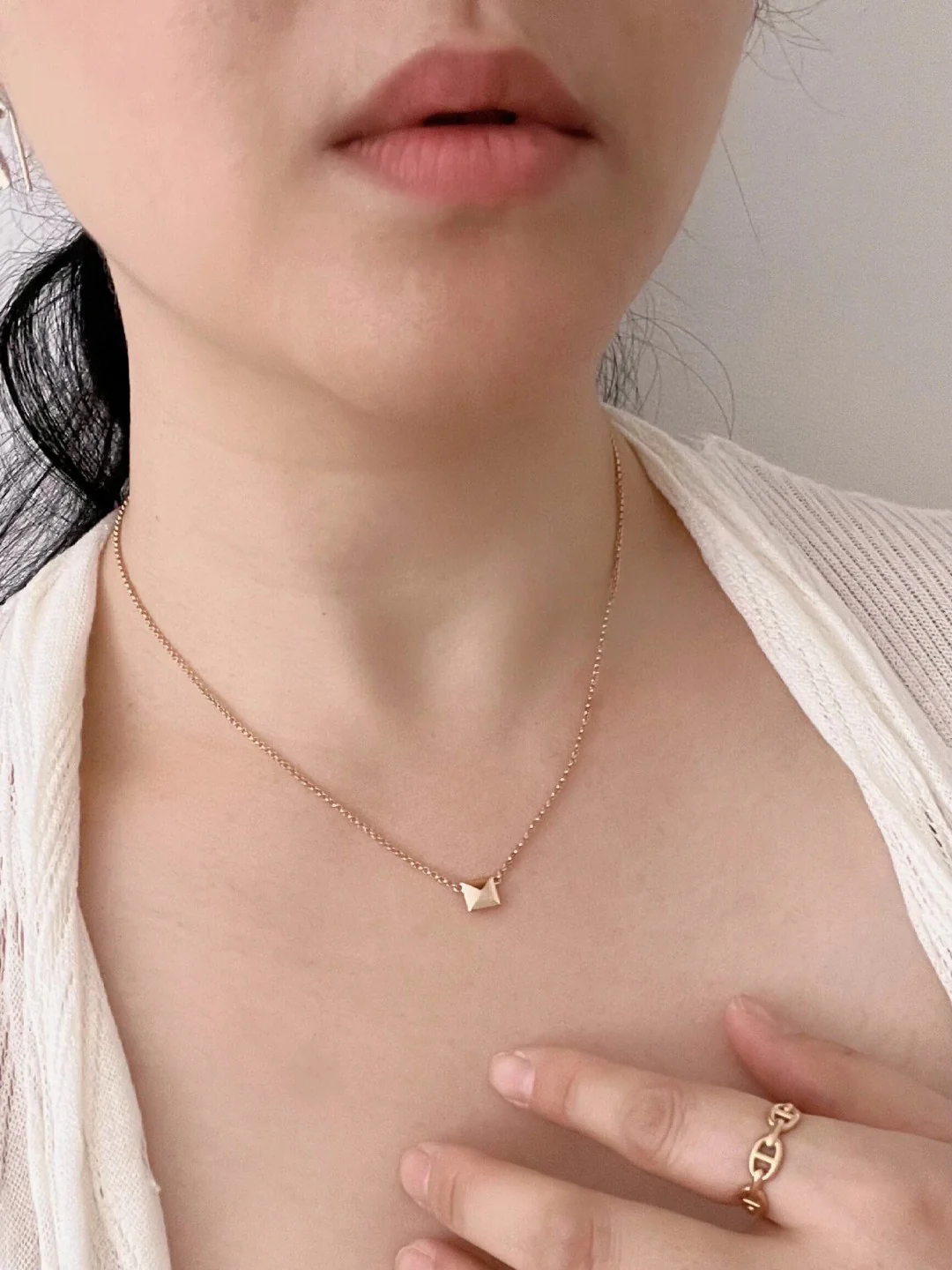 HMNS010 S925 Sterling Silver Clou d'H pendant, small model - ccjewelryacc