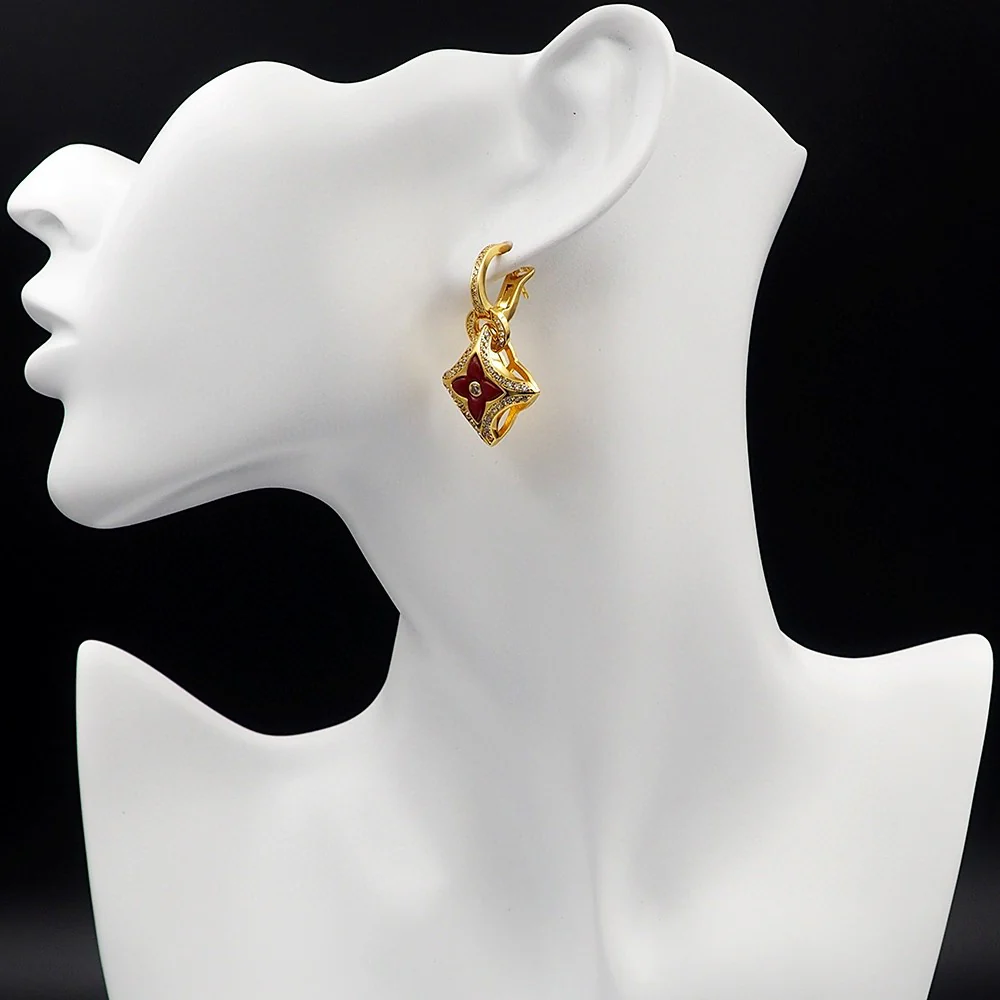 LVE034 Luxury Designer Ever Blossom Earrings - ccjewelryacc