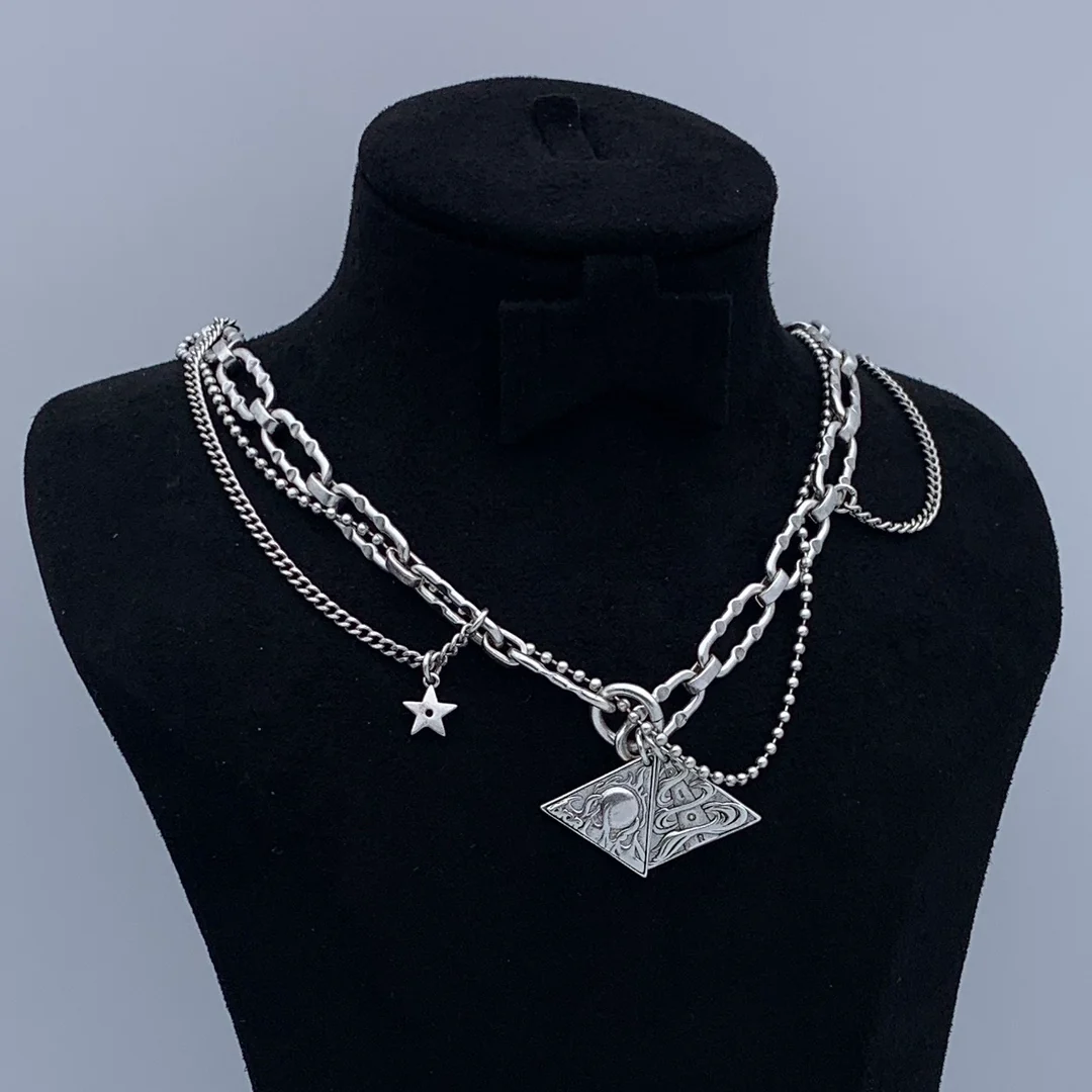 CDN227 High quality CD Multi-layer stack Choker Necklace - ccjewelryacc