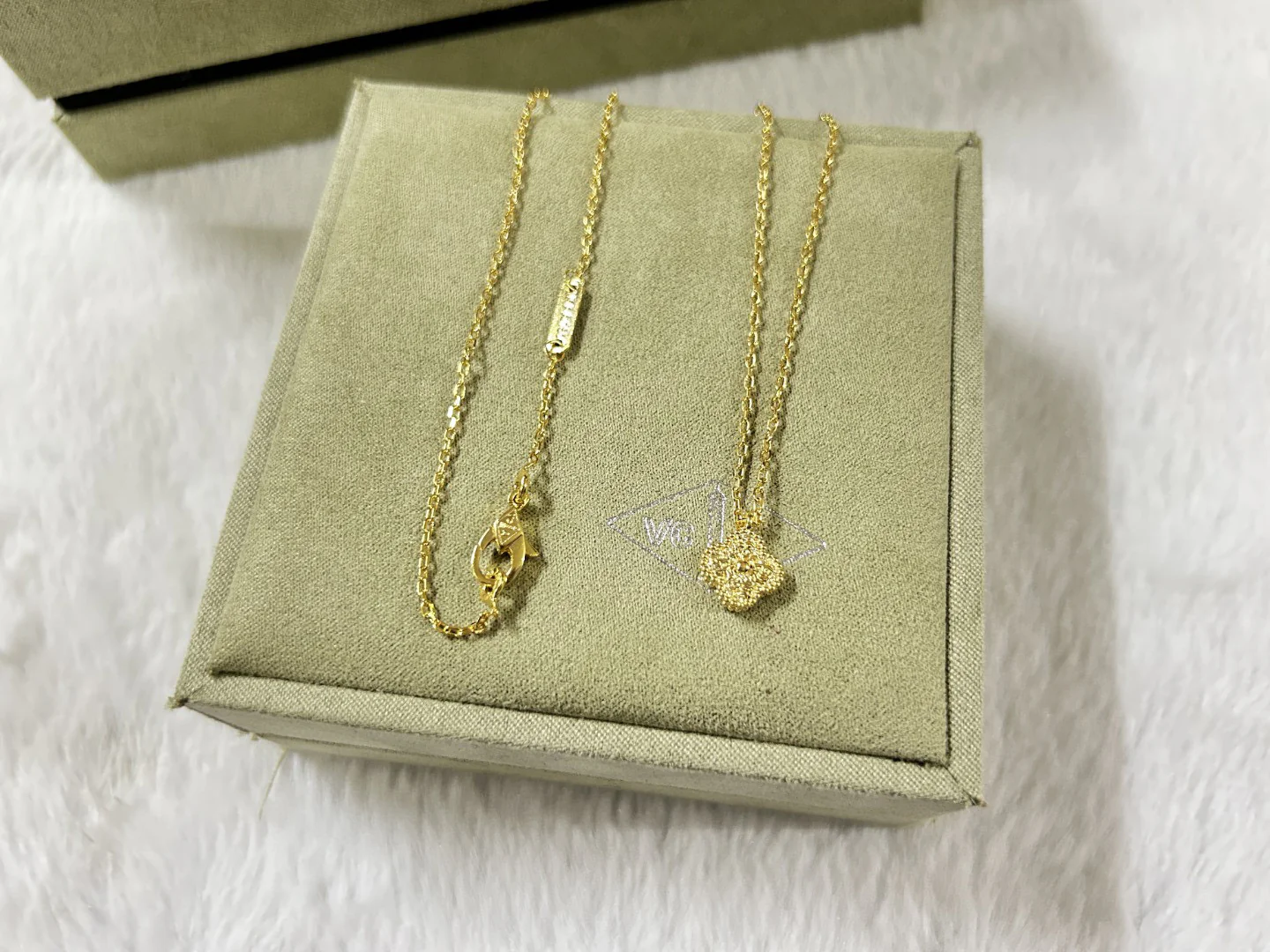 VCN022 Mini Gold stamping vca sweet alhambra necklace - ccjewelryacc