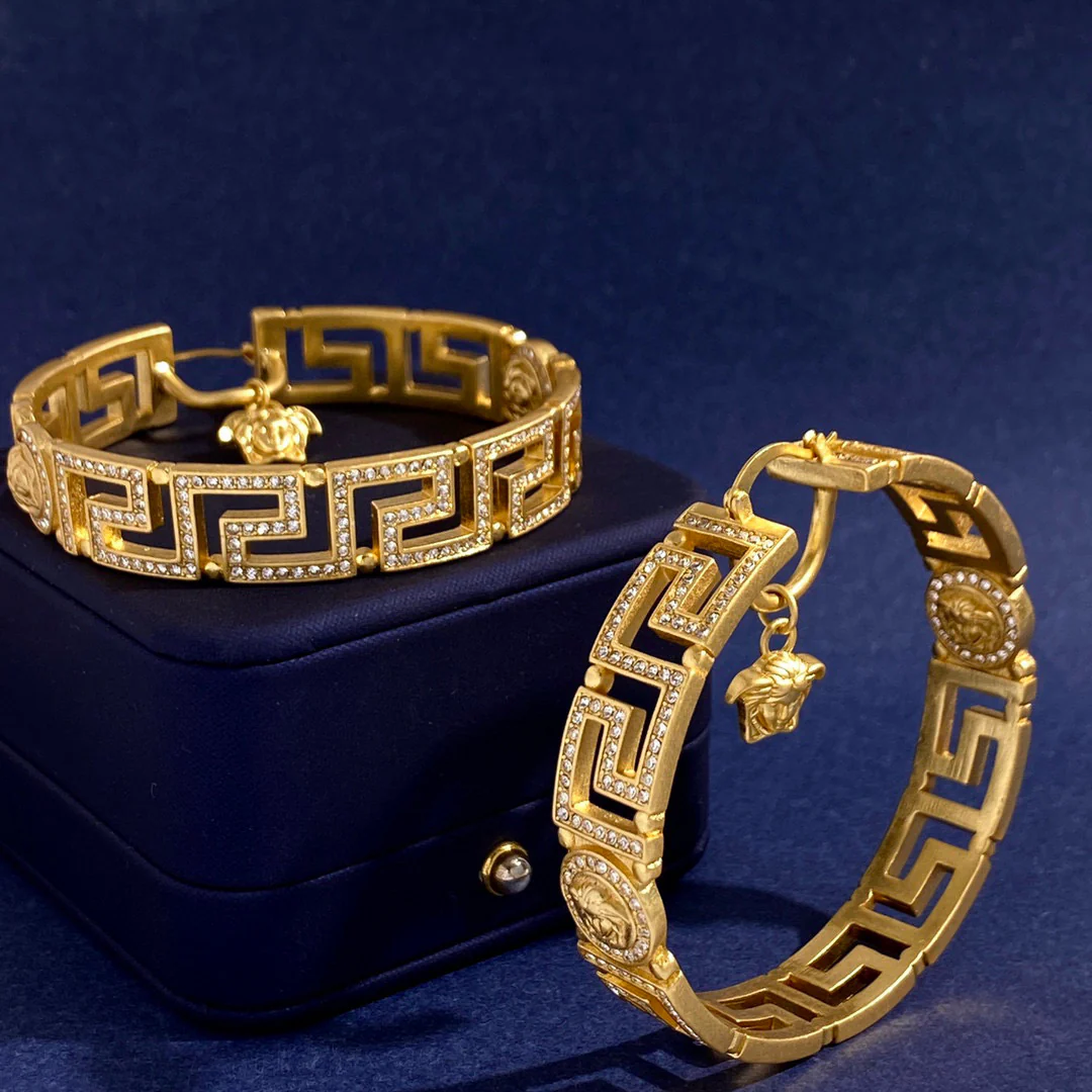 VSE019  Versace medusa hoop earrings - ccjewelryacc