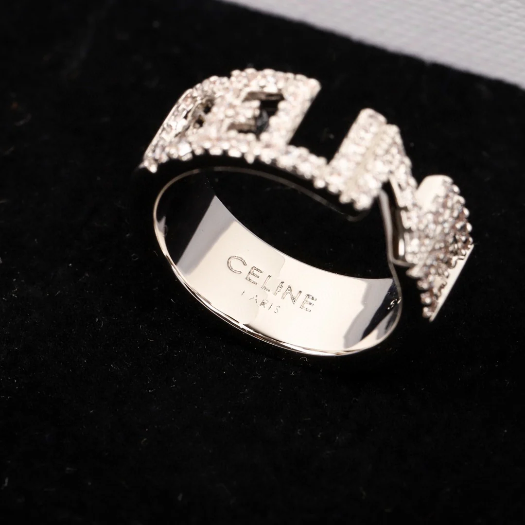 CLR003 Top Quality Full diamond letter Ring - ccjewelryacc