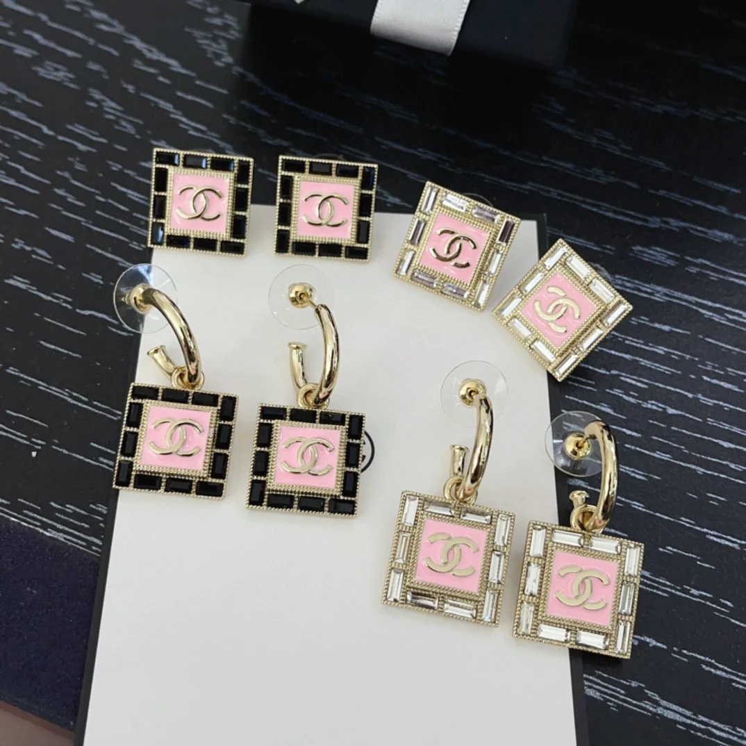 CCE146 Square CC logo earring - ccjewelryacc