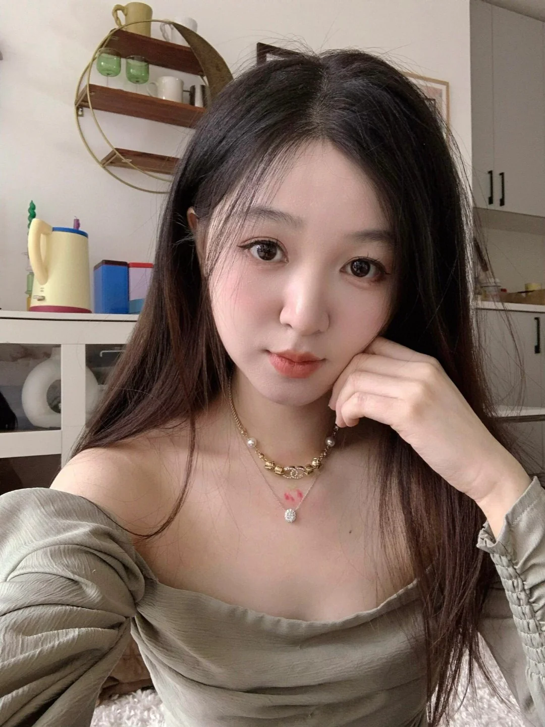 CCN181 CC 24p diamond grid Pearl Choker necklace - ccjewelryacc