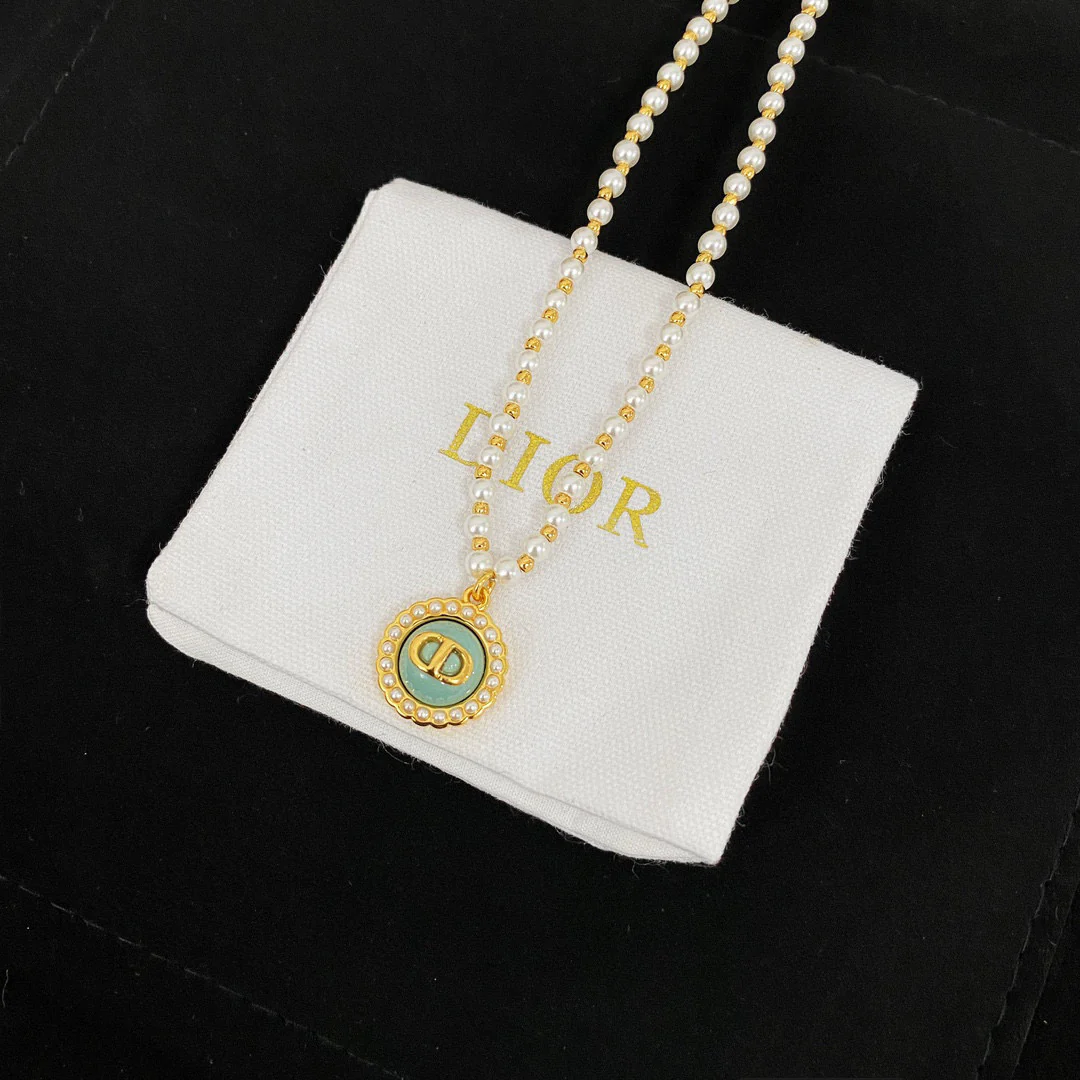 CDN313  High Quality Designer CD Pearl Necklace for Women - ccjewelryacc