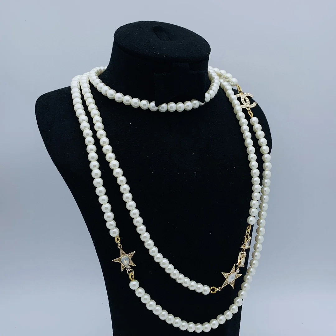 CCL051 High Quality Luxury Designer Pearl Sweater Chain - ccfashionjewelry