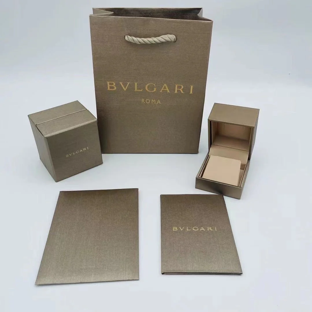 BGZ002 BVLGARI Top Quality Gold series Jewelry Package Box for Necklace, Ring Gift Package Box Shopping Bag - ccjewelryacc
