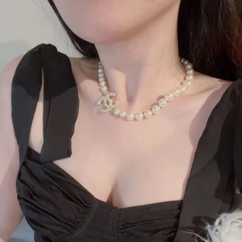 CCN081 100th anniversary pearl choker necklace - ccjewelryacc