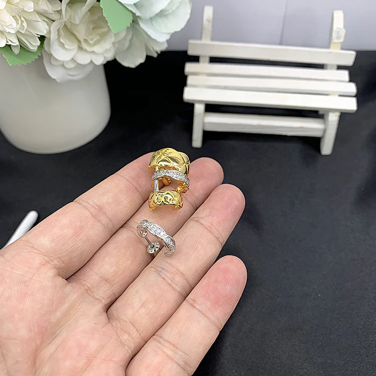 CCE8001 COCO Crush earring CC Earring Fashion creative Asymmetrical A/B stud earrings /ear clip - ccjewelryacc