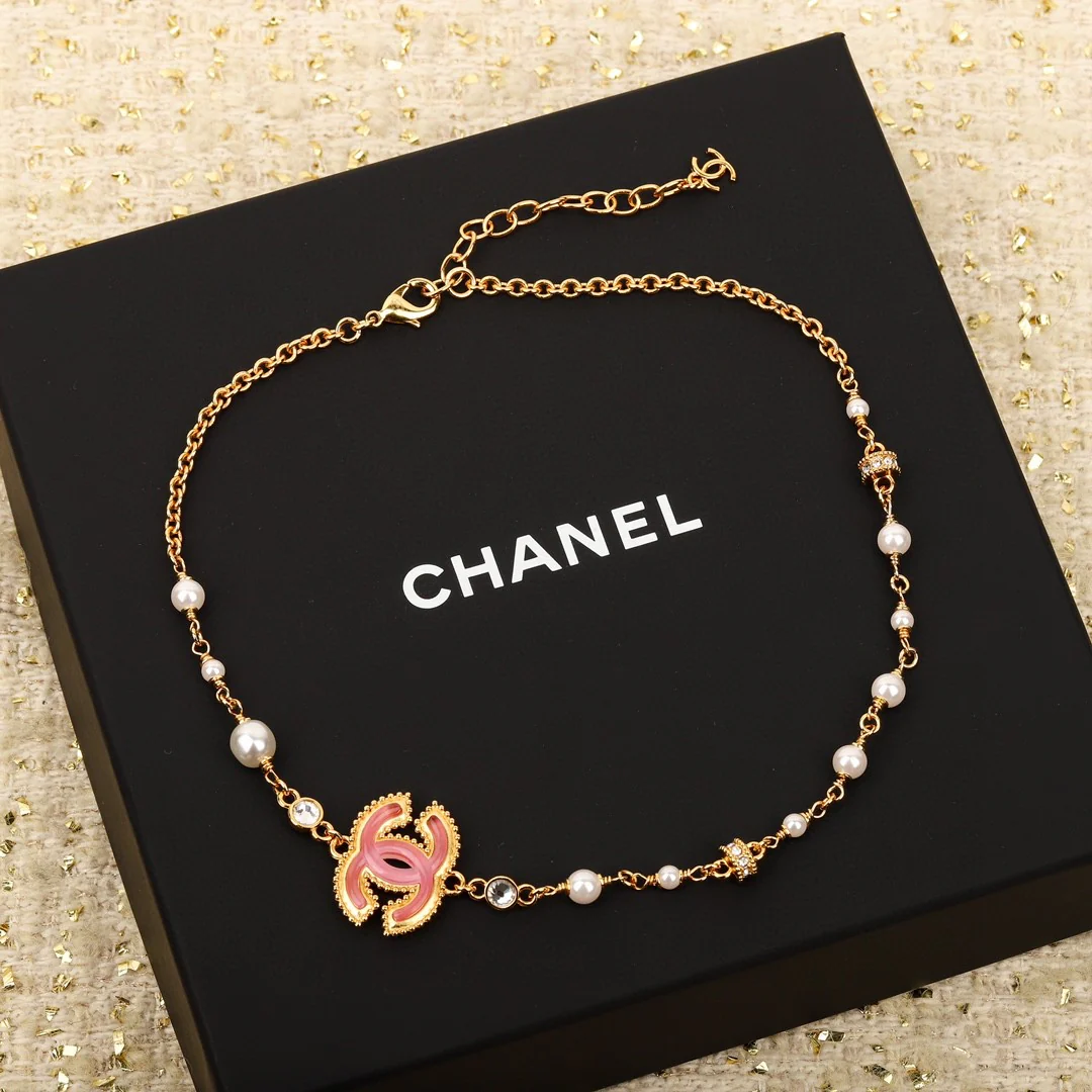 CCN016 High Quality 24P Pink Peal Choker Necklace For Women - ccfashionjewelry