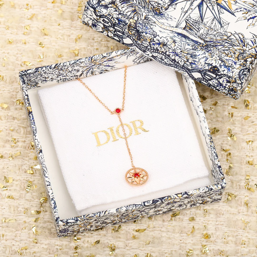 CDNS311 Top Quality S925 Silver CD ROSE DES VENTS Astrolabium Pendant Necklace for Women - ccjewelryacc