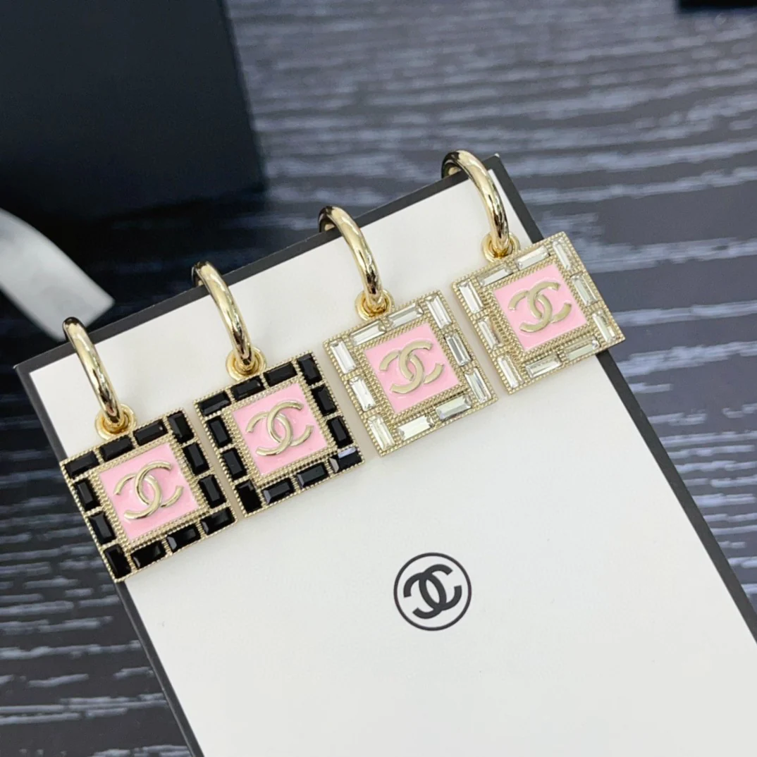 CCE146 Square CC logo earring - ccjewelryacc