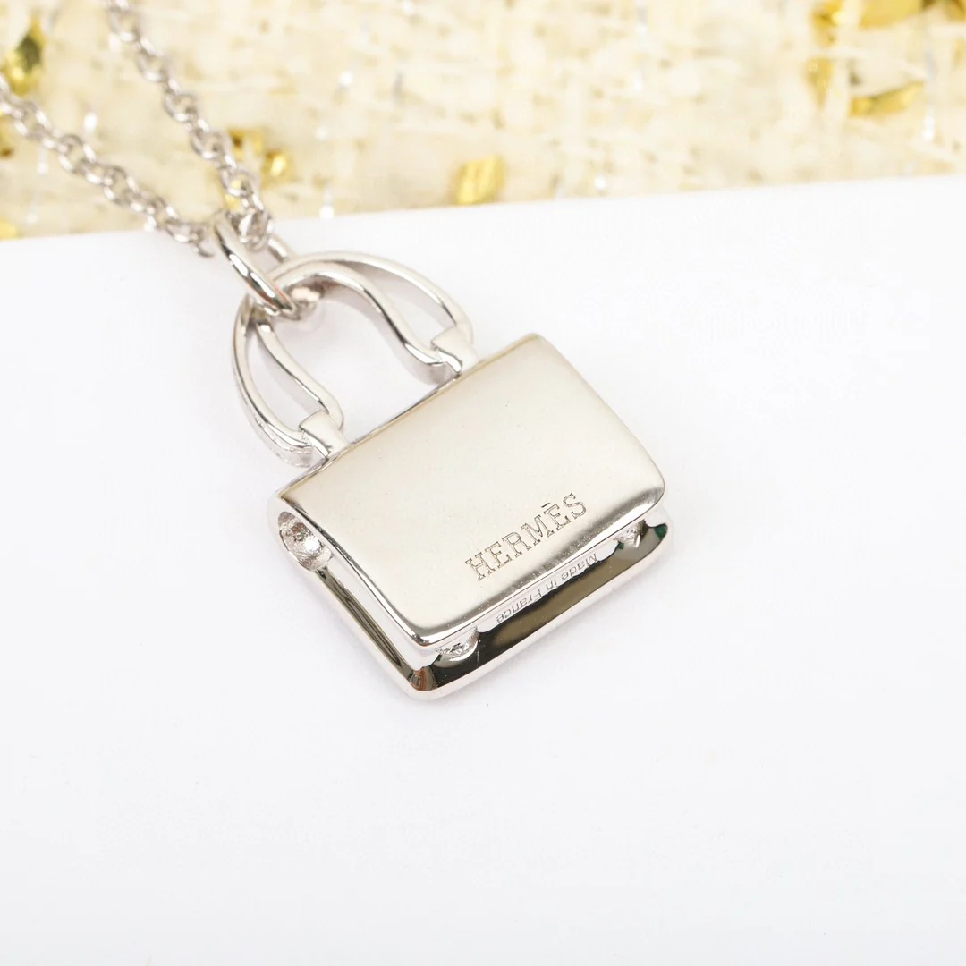 HMNS005 S925 Sterling Silver Bag Amulettes Constance pendant Necklace - ccjewelryacc