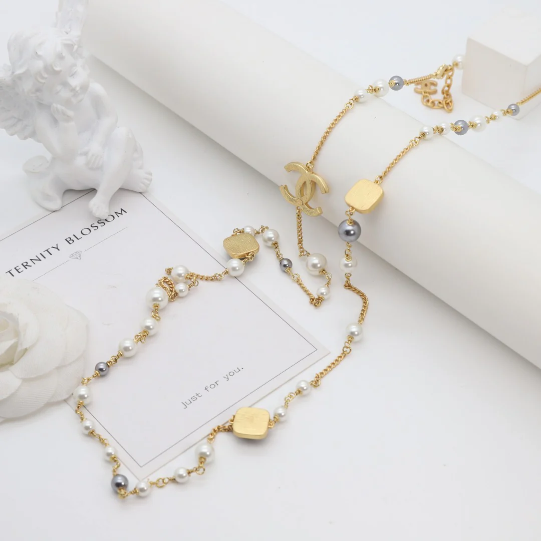 CCL037 High Quality Luxury Designer Pearl Sweater Chain - ccjewelryacc