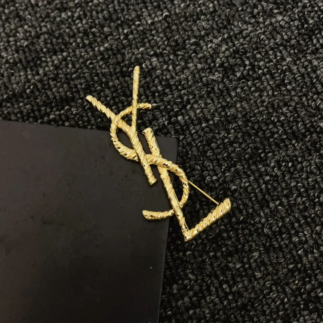 BYB040 Twist rope Metal Y booch pin - ccjewelryacc