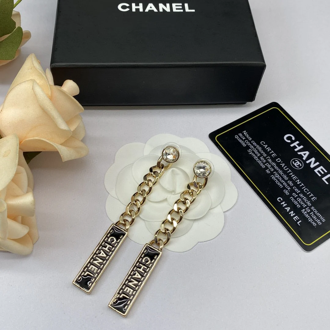 CCN197 CC Choker necklace earring set - ccjewelryacc