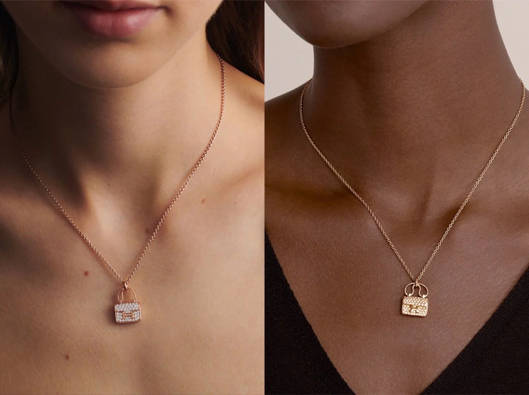 HMNS005 S925 Sterling Silver Bag Amulettes Constance pendant Necklace - ccjewelryacc