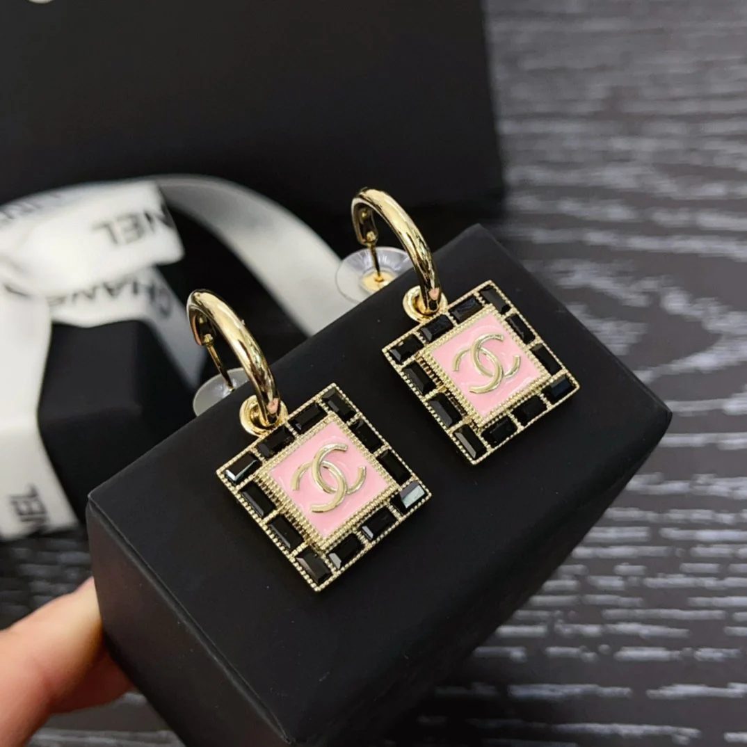 CCE146 Square CC logo earring - ccjewelryacc
