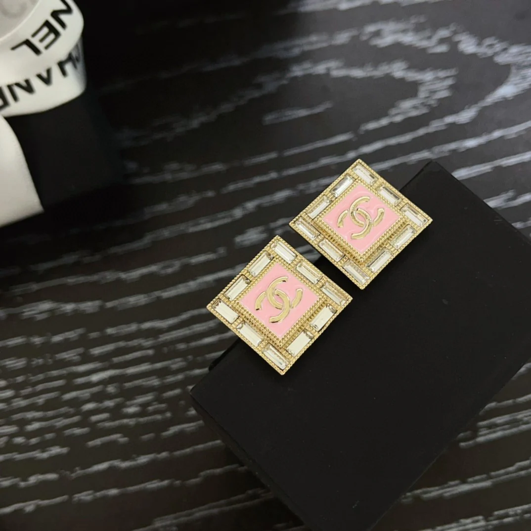 CCE146 Square CC logo earring - ccjewelryacc