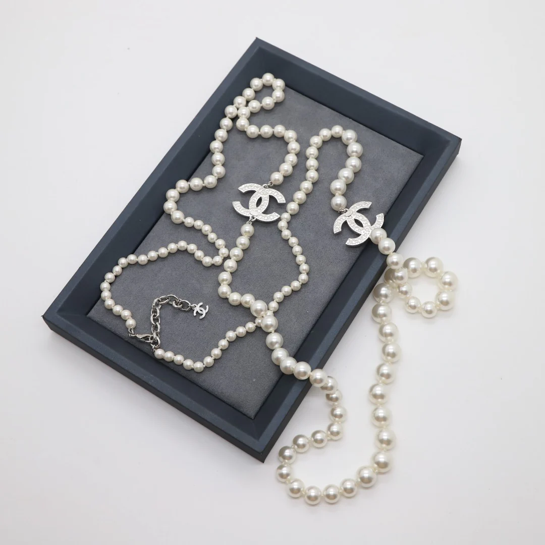 CCL009 100th anniversary long pearl necklace - ccjewelryacc