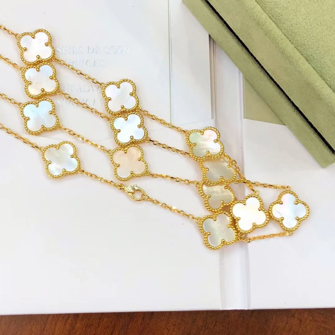 VCL004 High quality 20 clover Flower Long Sweater chain for women - ccjewelryacc