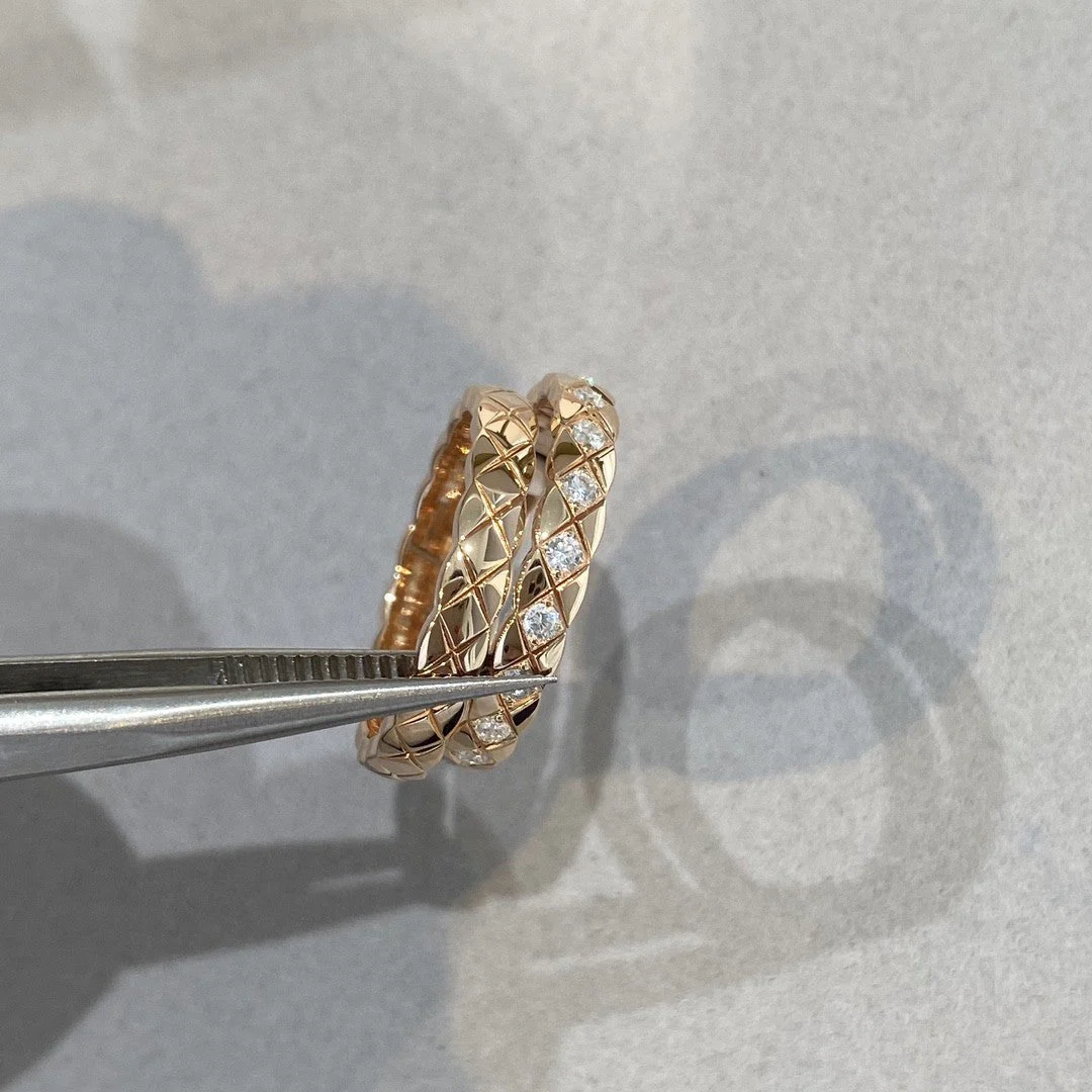 CCR8002A 3.5mm crush ring S925 Silver 18K Gold plating cc ring - ccjewelryacc