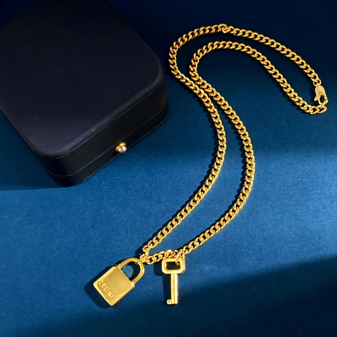 CLN011 celine lock necklace - ccjewelryacc