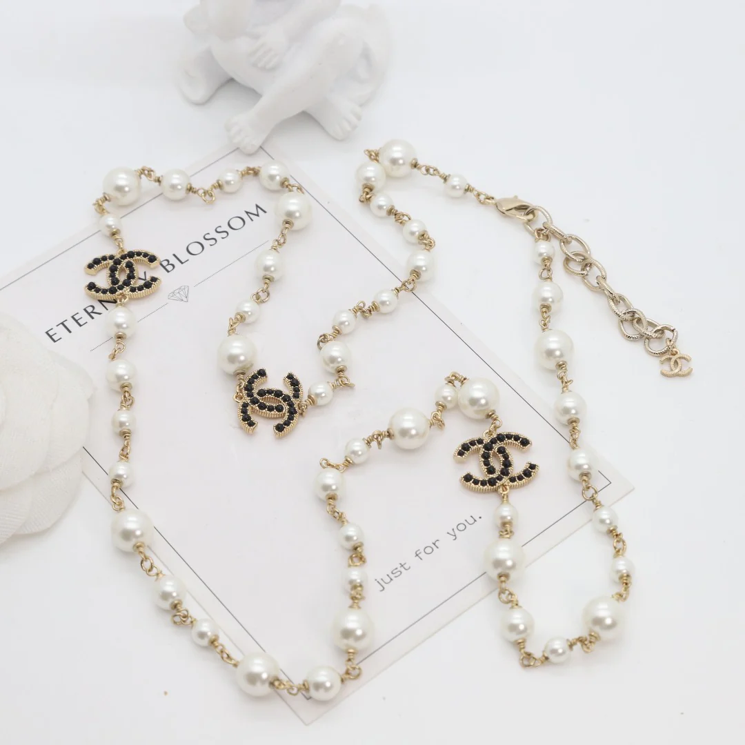 CCL038 High Quality Luxury Designer Pearl Sweater Chain - ccjewelryacc
