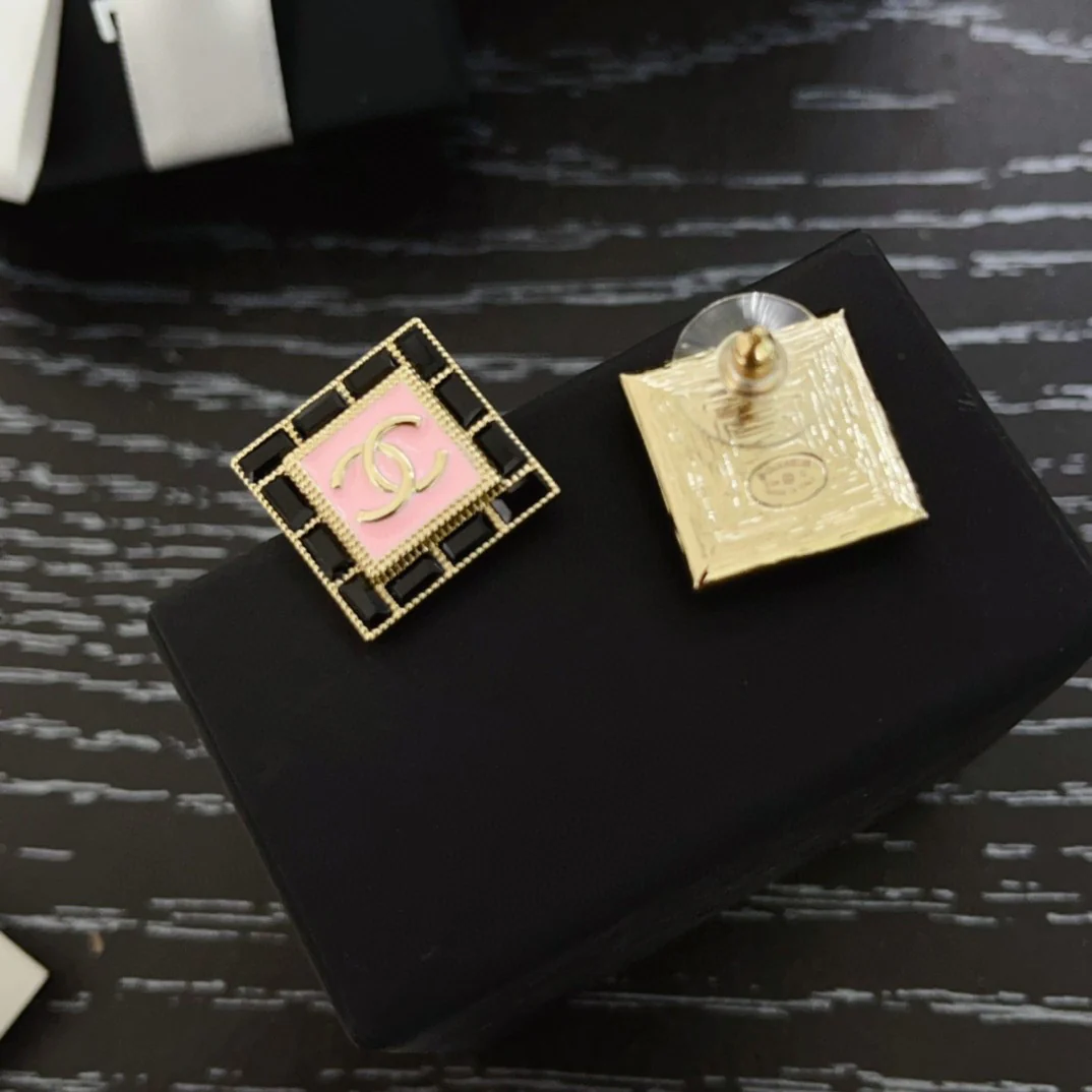 CCE146 Square CC logo earring - ccjewelryacc