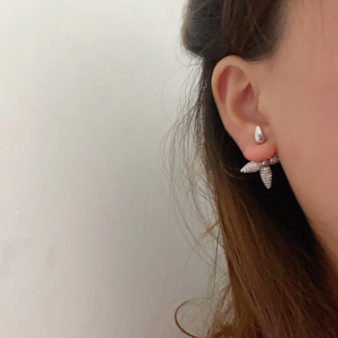 LVE006 VL cross Crystal earring - ccjewelryacc