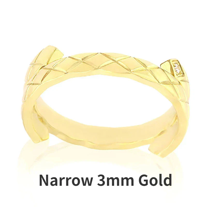 CCR8004 COCO Crush Ring High Quality Cc Ring Titanium Steel 14k Gold Plating - ccjewelryacc