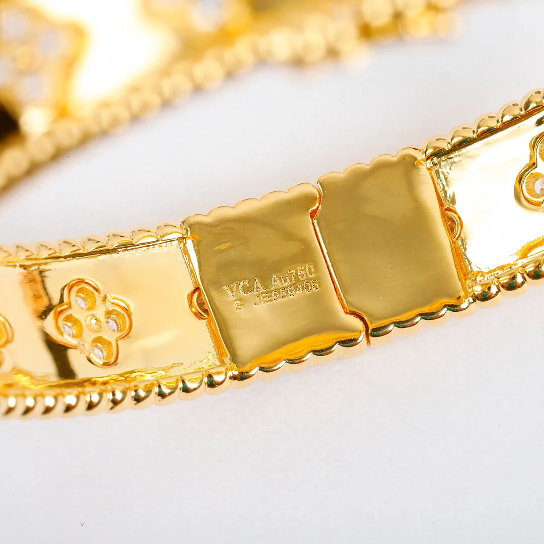 VCSV017 18K Gold/rose gold/white gold  Perlee Bangle Bracelet with diamond - ccjewelryacc