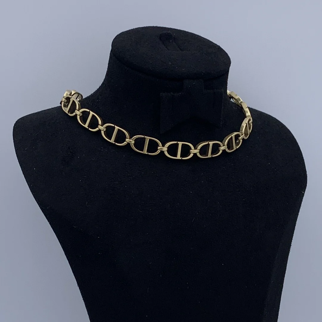 CDN023 High quality luxury designer CD Choker Necklace - ccfashionjewelry