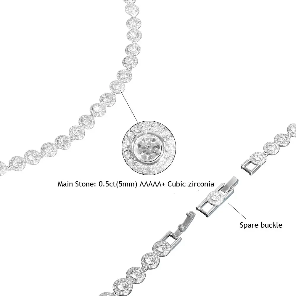 SVT001 Swarovski Angelic Necklace Earring Bracelet - ccjewelryacc