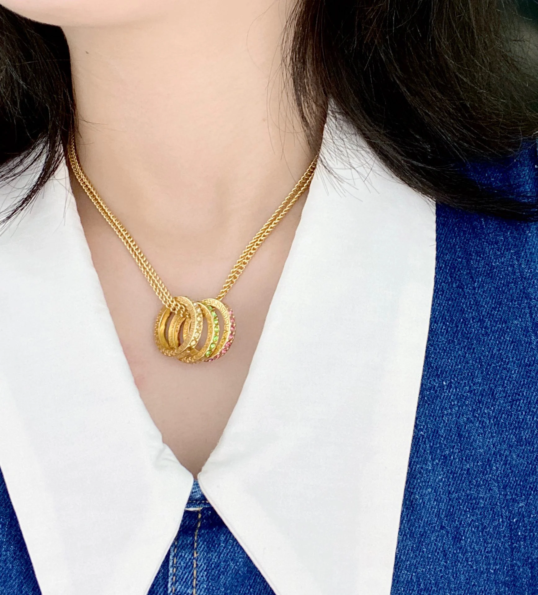 VSN015 Versace greca necklace - ccjewelryacc