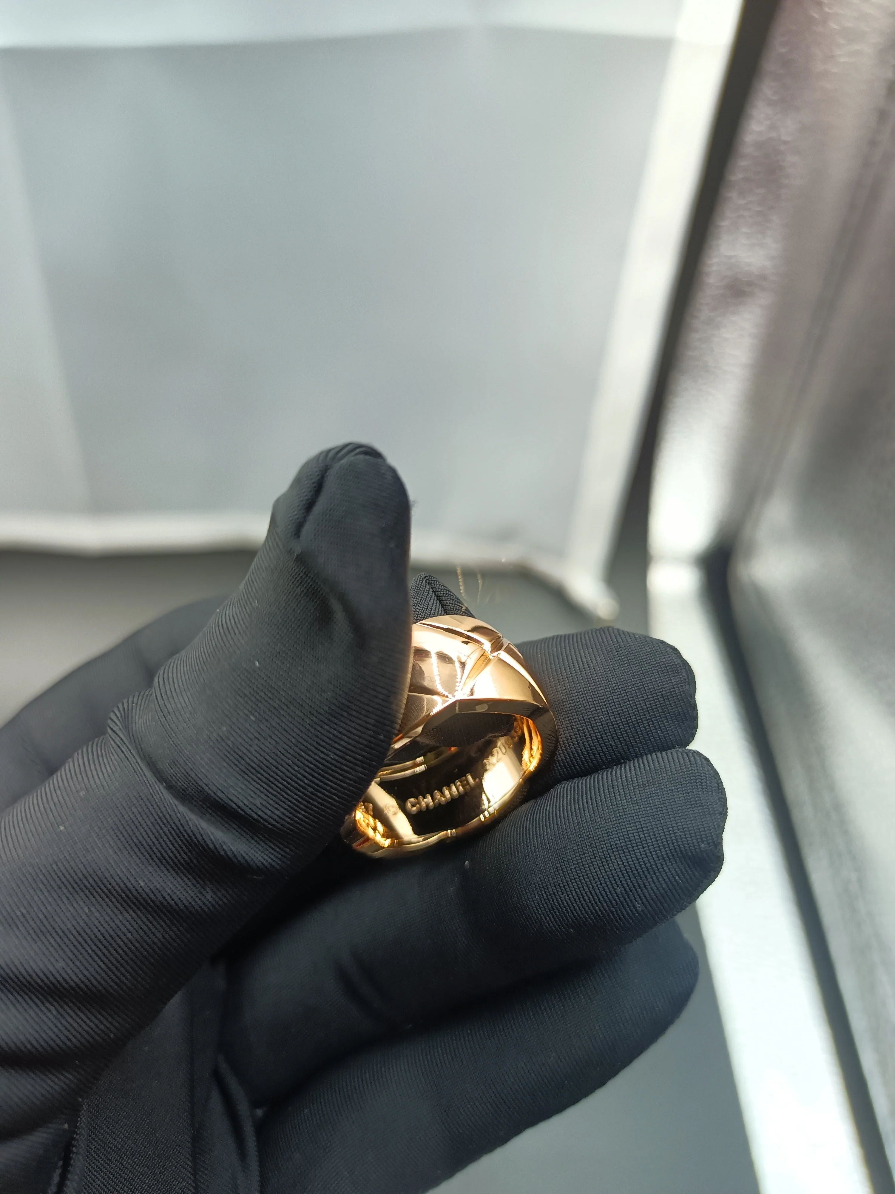 CCR8001C 11mm COCO crush ring cc ring titanium steel plating Gold - ccjewelryacc