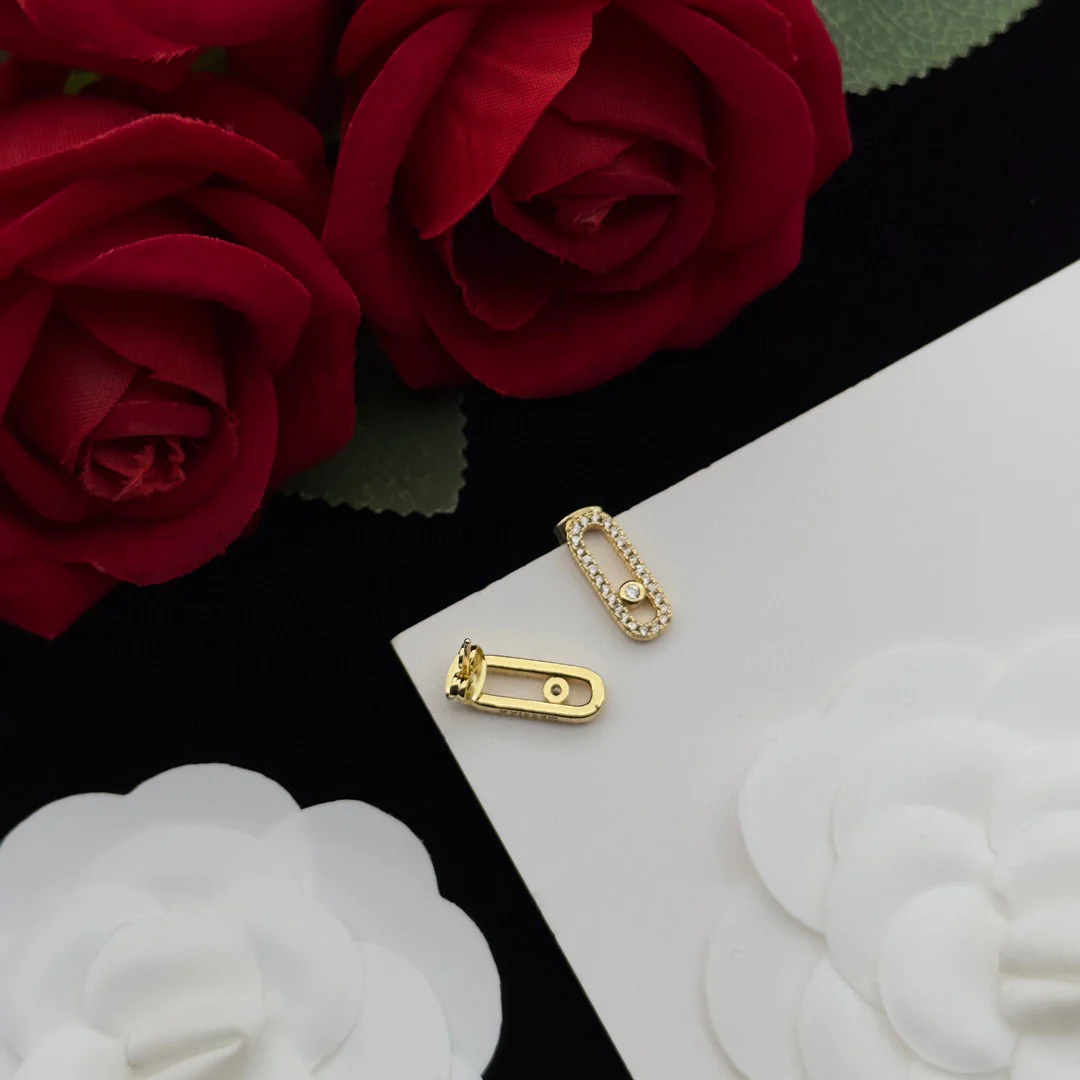 MSEV001 Move uno pavees diamond stud earring - ccjewelryacc