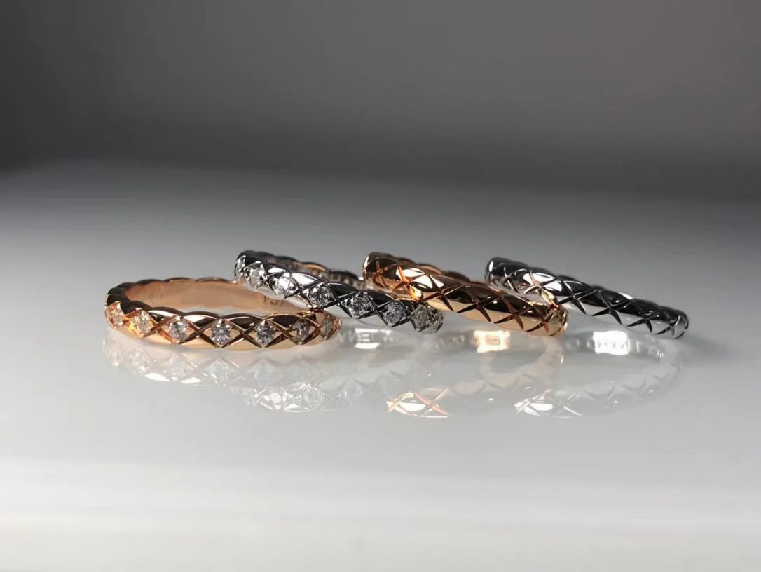 CCR8002A 3.5mm crush ring S925 Silver 18K Gold plating cc ring - ccjewelryacc