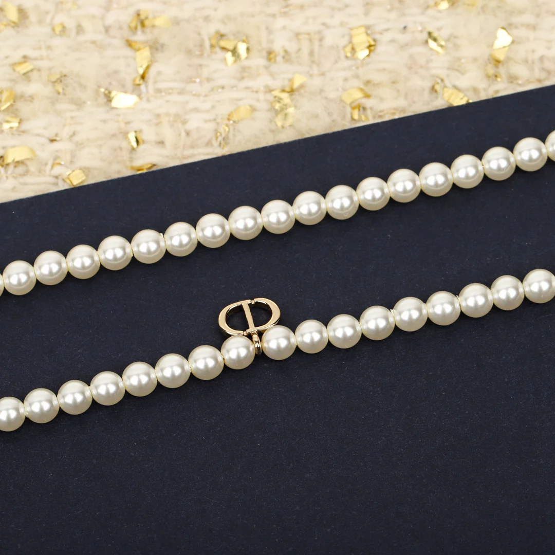 CDN312 Top Quality Designer CD Pearl Necklace for Women - ccjewelryacc