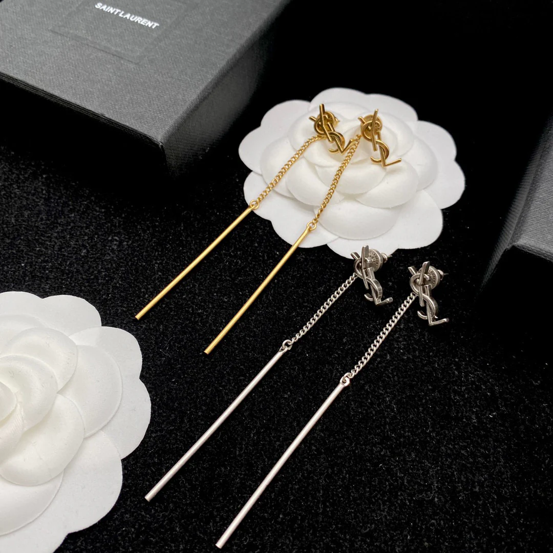 YYE043 CASSANDRE threader earrings in metal - ccjewelryacc