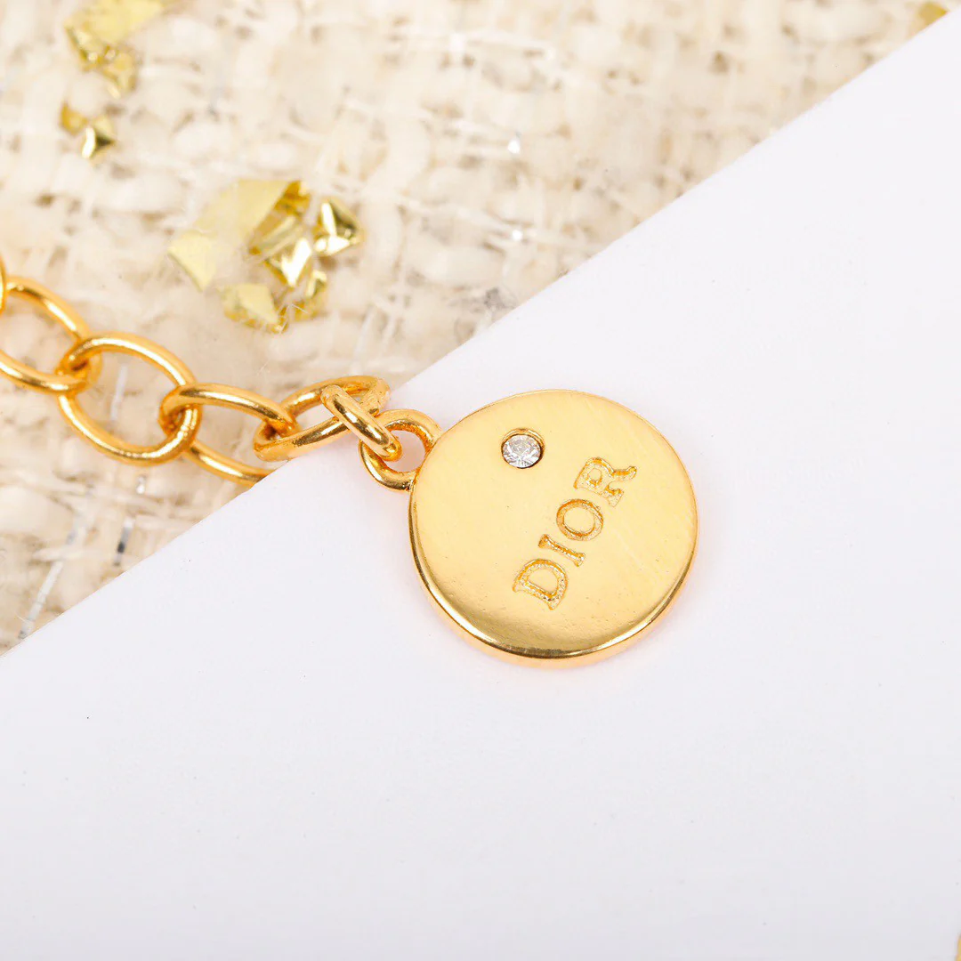 CDN031 Dior charms pearl choker necklace - ccjewelryacc