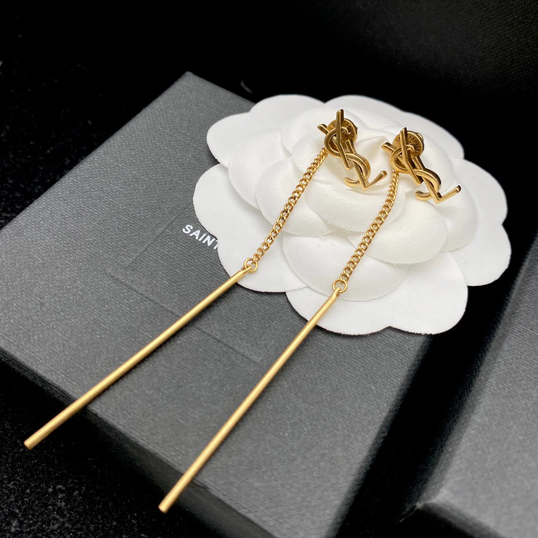 YYE043 CASSANDRE threader earrings in metal - ccjewelryacc