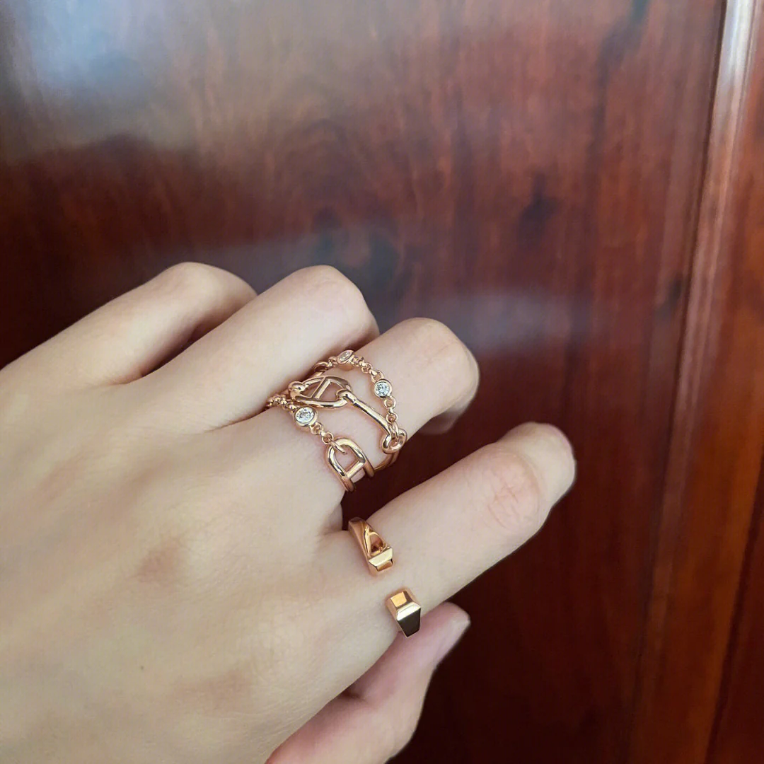 HMR023 Hermes Chaine d'ancre Chaos ring, medium model - ccjewelryacc