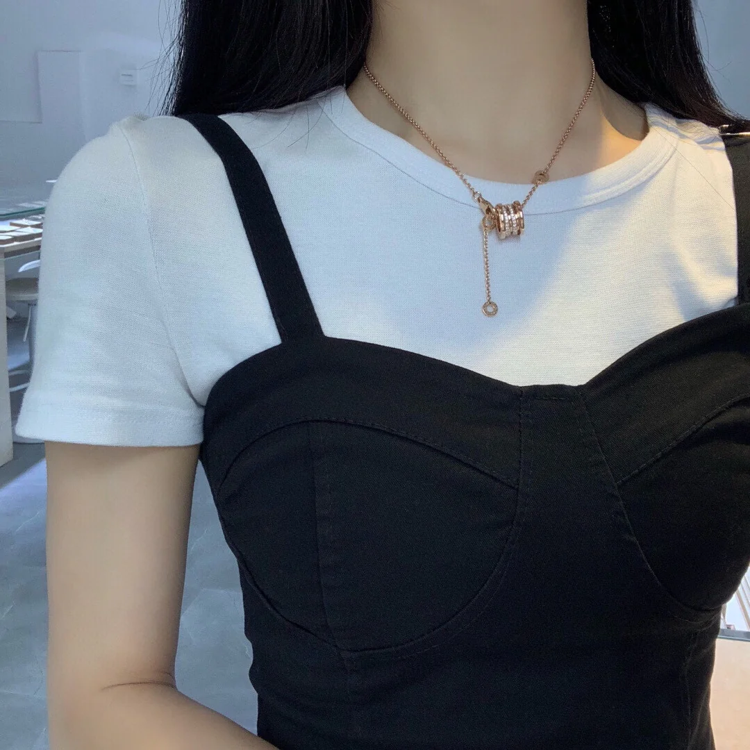 BGNS006 S925 Sterling Silver and diamond B.zero1 necklace - ccjewelryacc