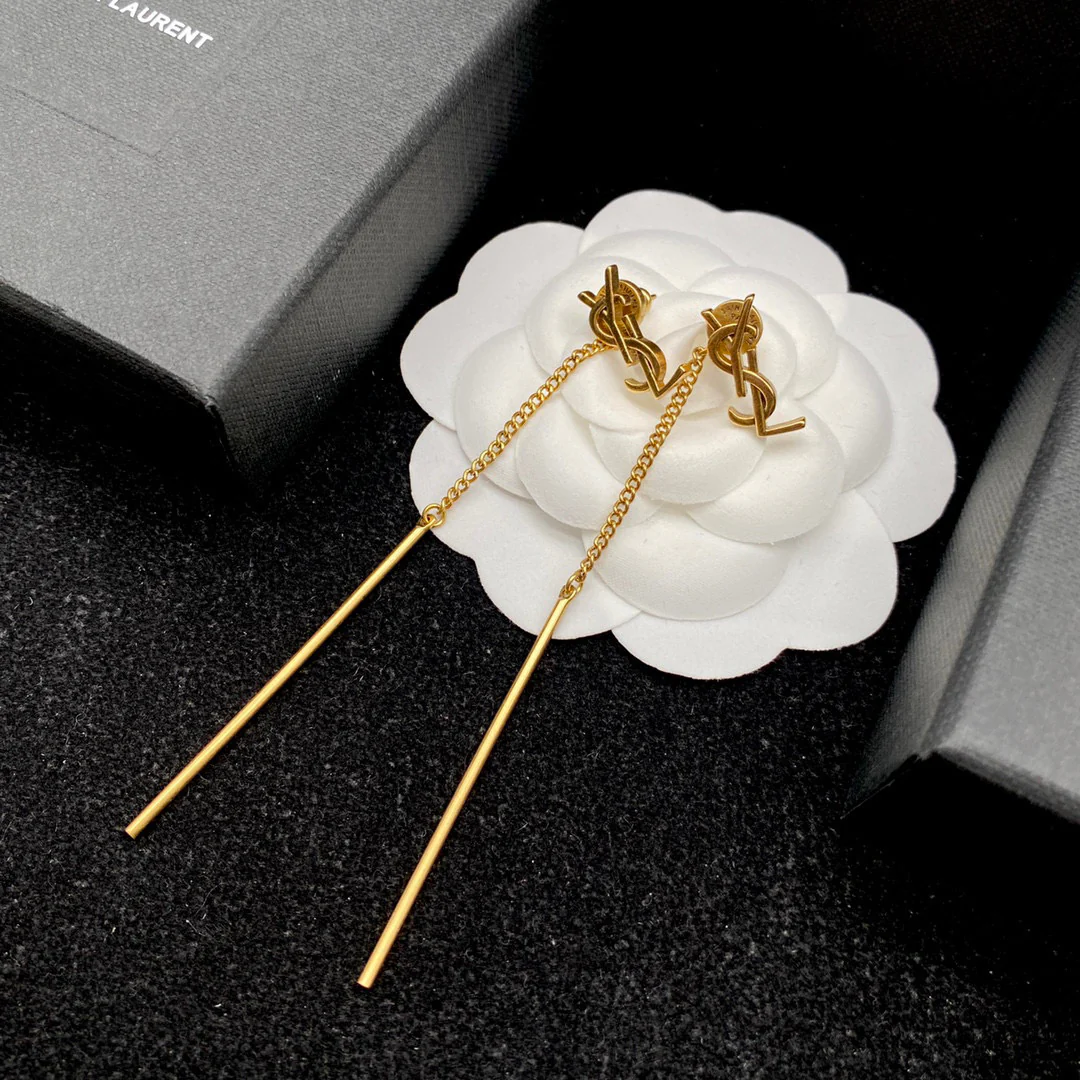 YYE043 CASSANDRE threader earrings in metal - ccjewelryacc