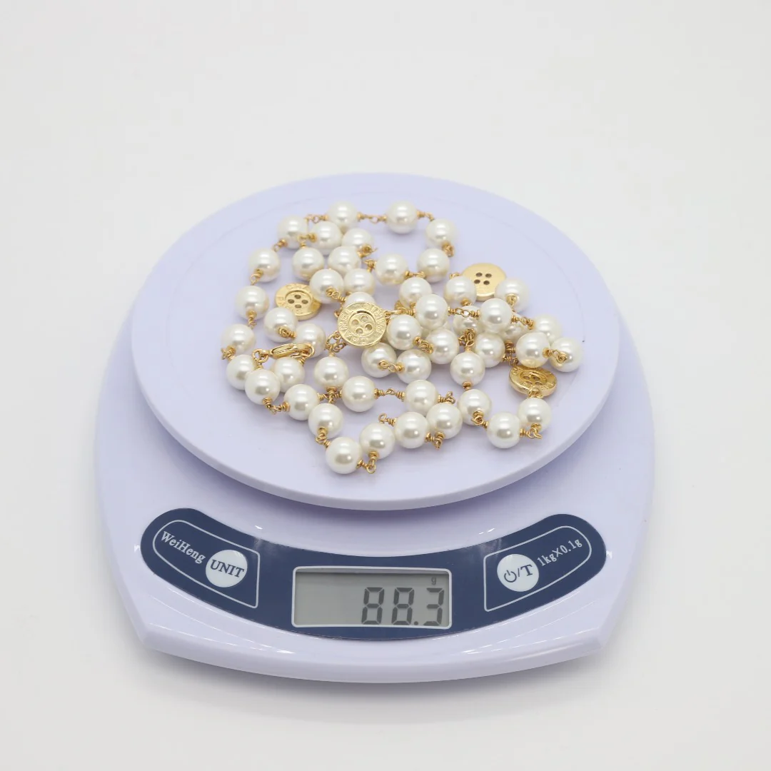 CCL041 High Quality Luxury Designer Pearl Sweater Chain - ccjewelryacc