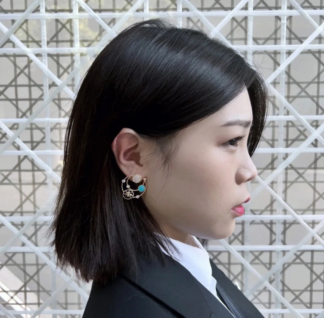 CDEV005 18K Gold Dior ROSE DES VENTS earrings - ccjewelryacc