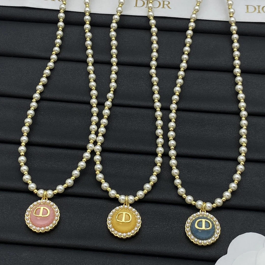 CDN313  High Quality Designer CD Pearl Necklace for Women - ccjewelryacc