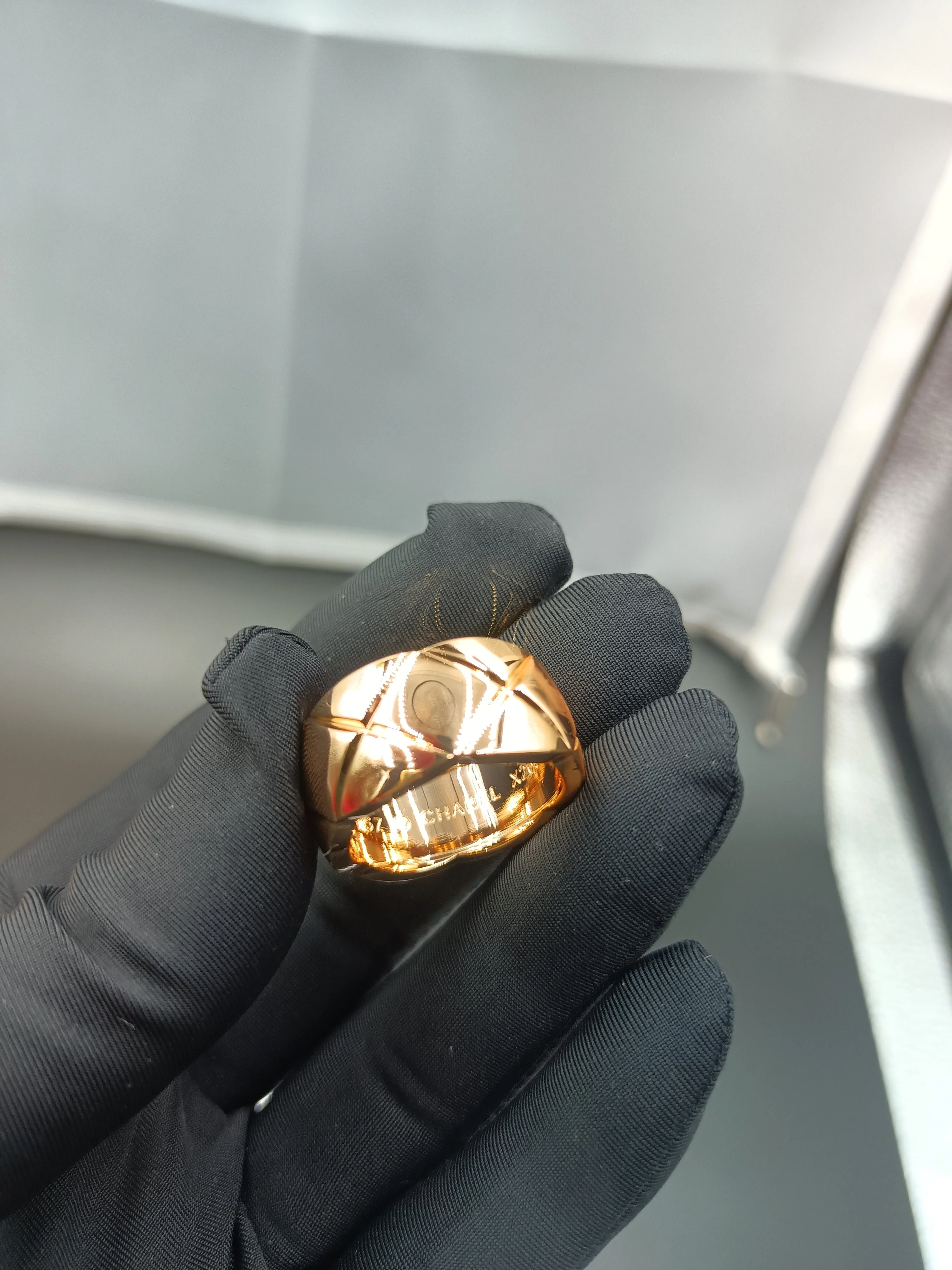 CCR8001C 11mm COCO crush ring cc ring titanium steel plating Gold - ccjewelryacc